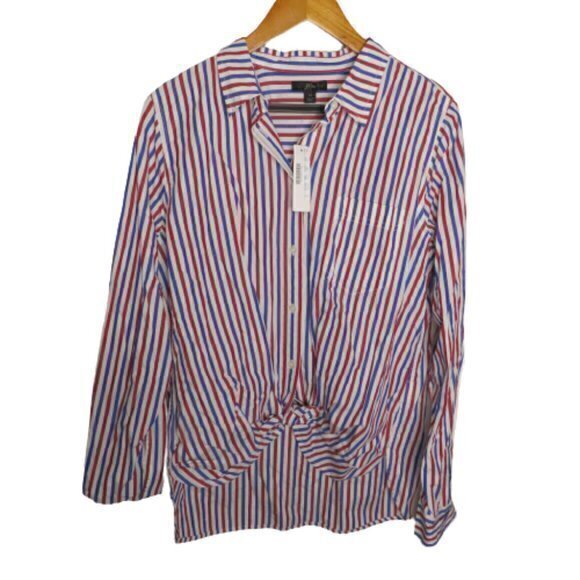 JCREW Classic-fit‎ boy shirt in trifecta stripe - Picture 1 of 5